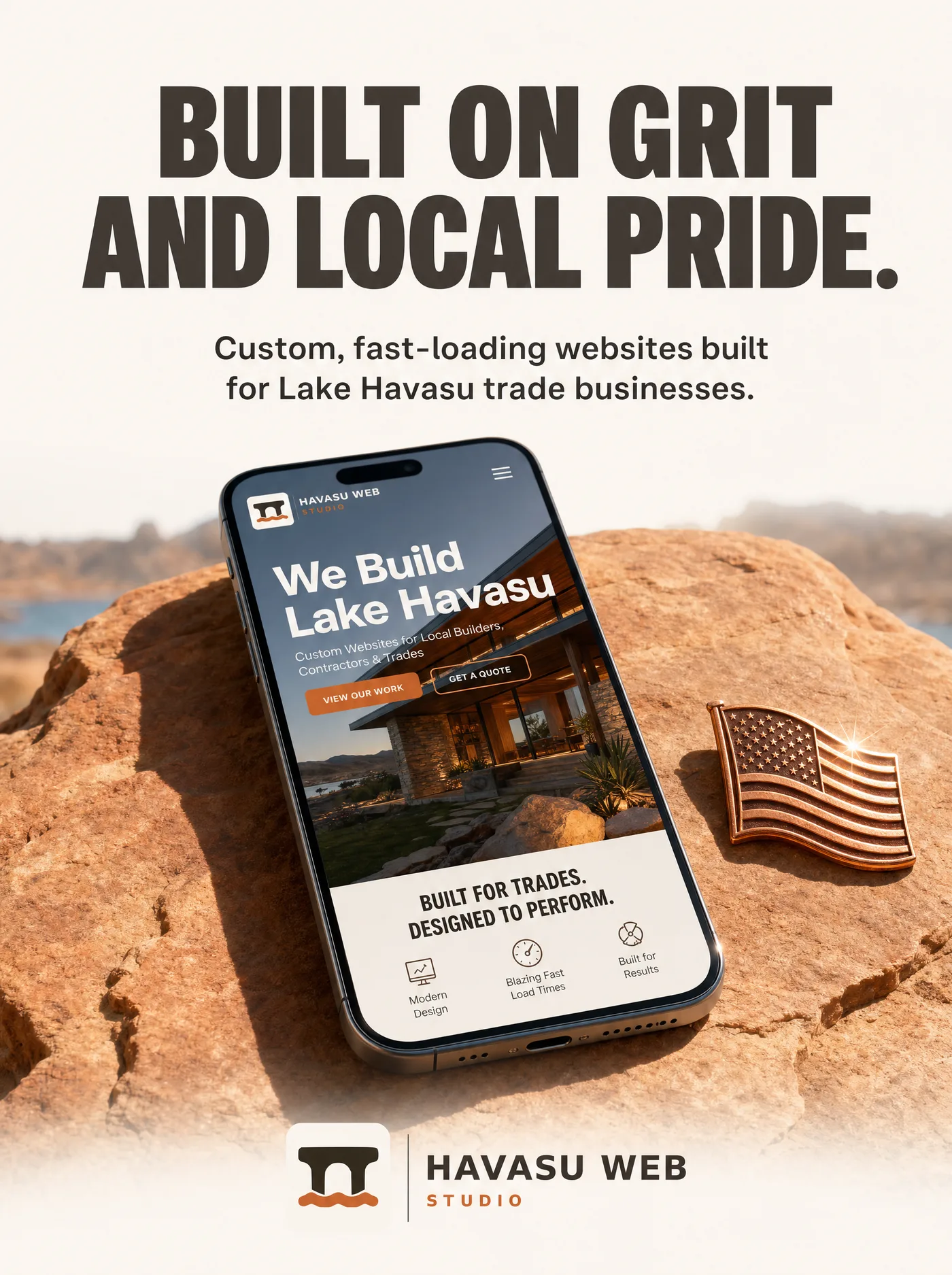 Original Havasu Web Studio social creative: Built on grit and local pride